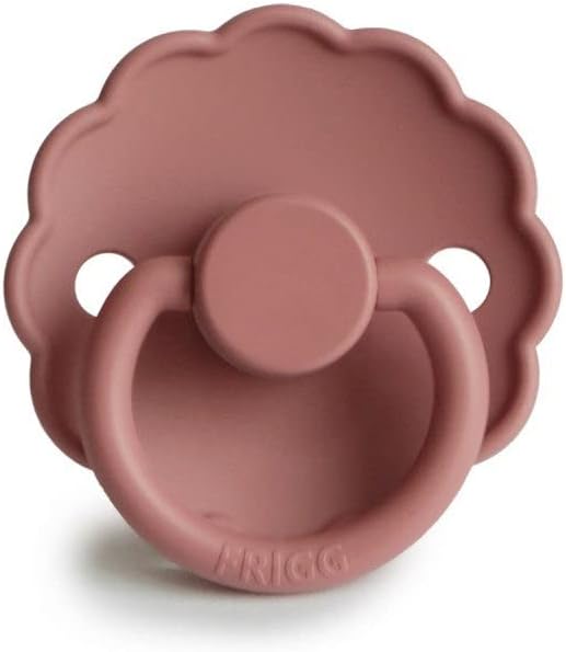 Frigg Daisy Silicone Baby Pacifier 0-6M, 1Pack, Powder Blush - Size 1 - Laadlee