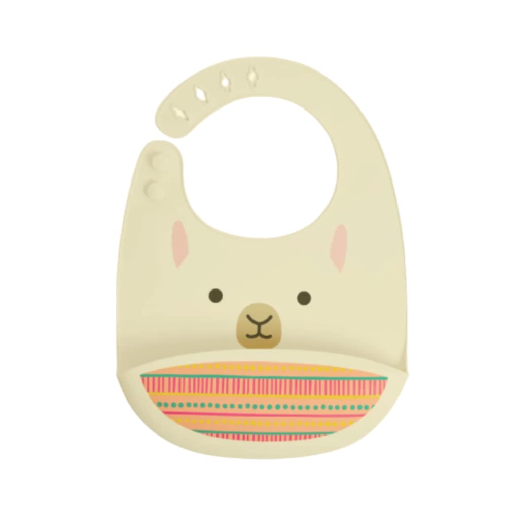 Skip Hop Zoo Fold & Go Silicone Bib - Llama - Laadlee