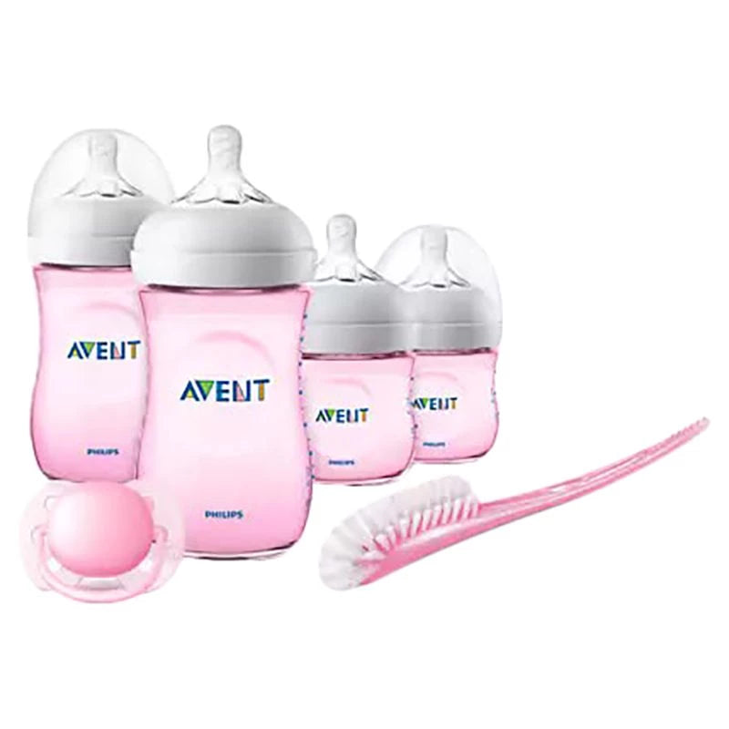 Philips Avent Natural 2.0 Feeding New Born Starter Pink Set - Laadlee