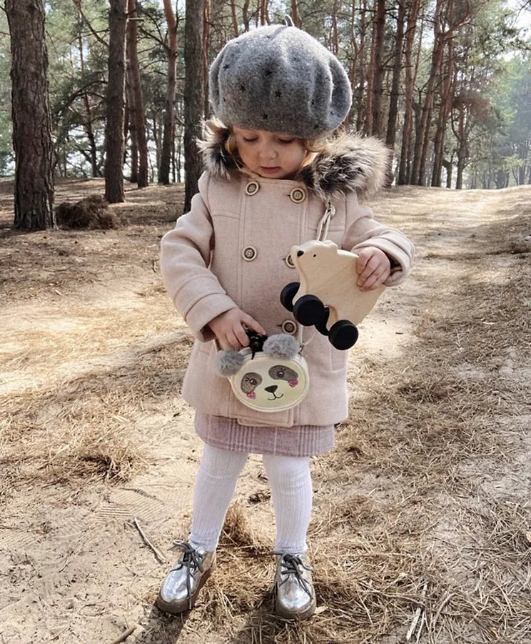 SABO Concept - Wooden Toy Rolling Bear - Wood - Laadlee