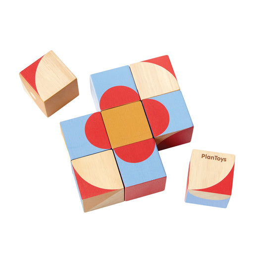 PlanToys Geo Pattern Cubes - Laadlee