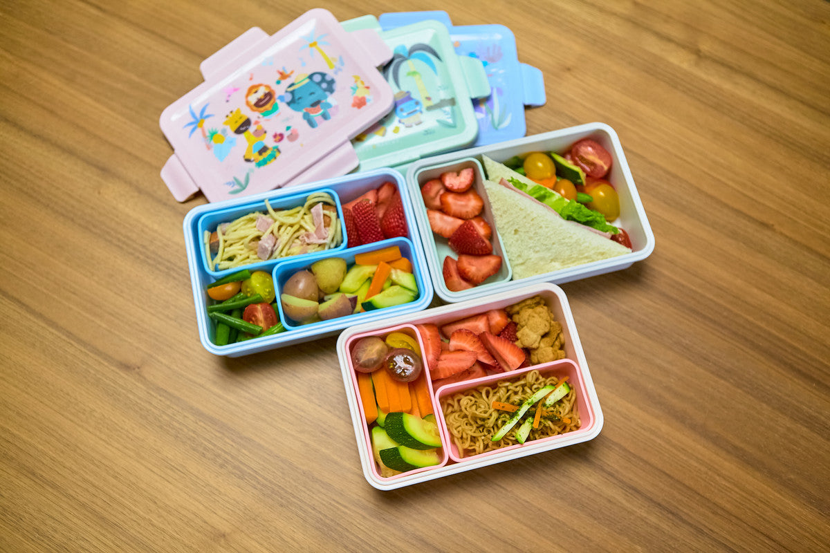 Marcus & Marcus Bento Lunch Box With Two Silicone Removable Compartments - Jungle - Green - Laadlee