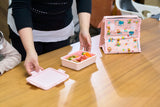 Marcus & Marcus Bento Lunch Box With Two Silicone Removable Compartments - Tropical - Pink - Laadlee