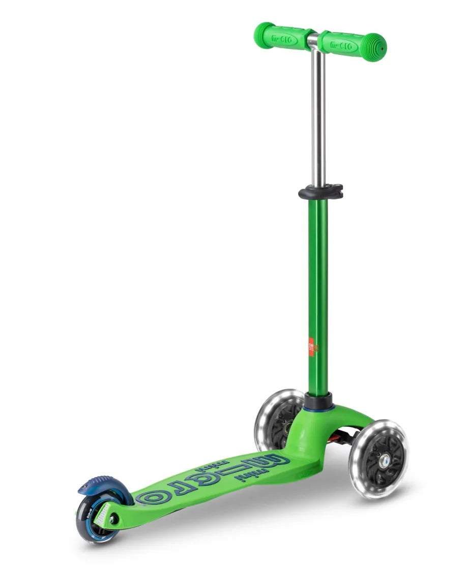 Micro Mini Deluxe Scooter with LED Wheels - Green & Blue - Laadlee