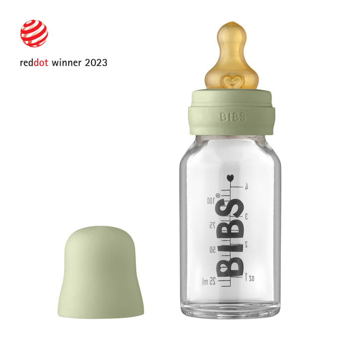 BIBS Baby Bottle 110ml - Sage - Laadlee
