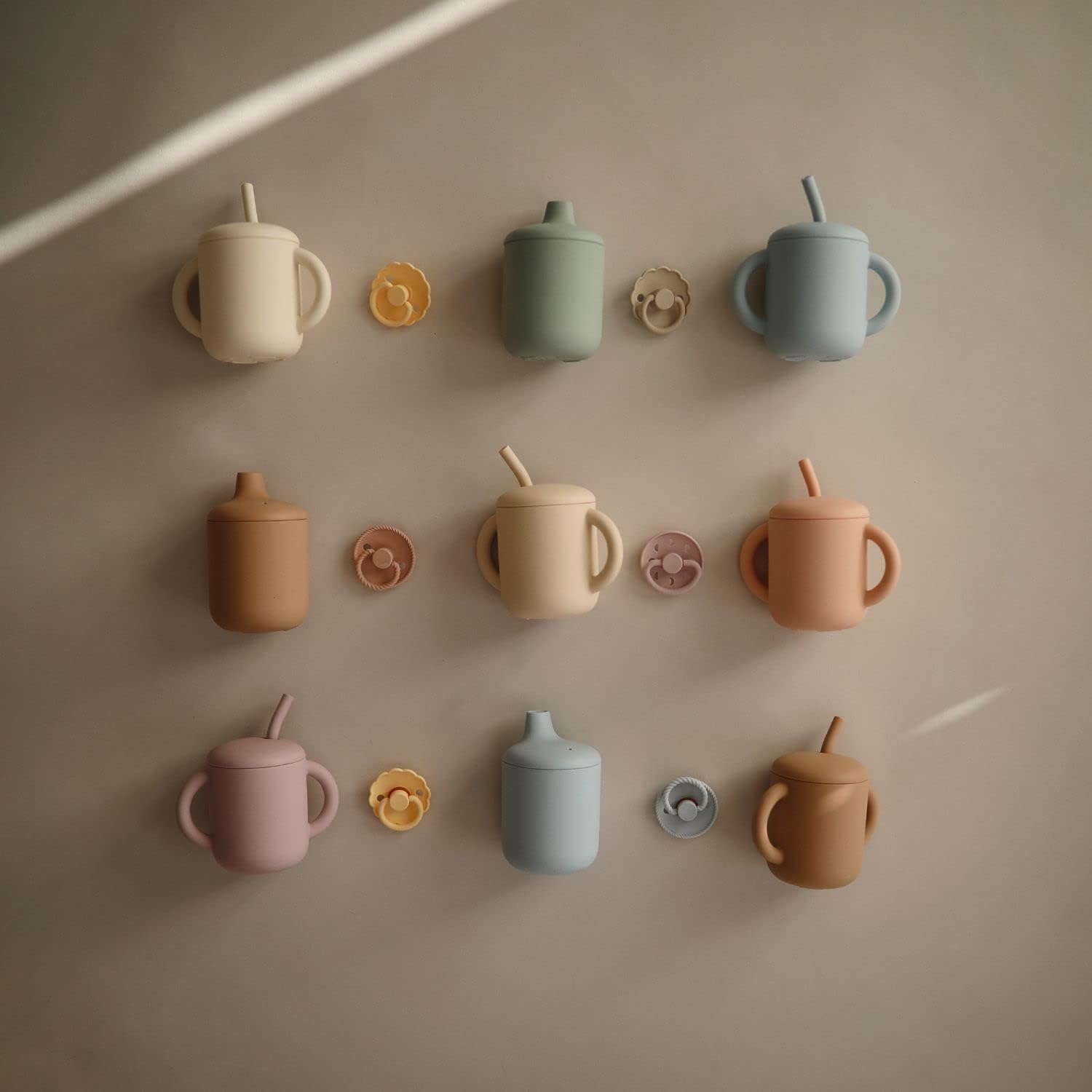 Mushie Silicone Training Cup + Straw Pale Daffodil - Laadlee