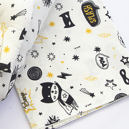Yellow Doodle Cot Bedsheet Set - Superbaby - Laadlee
