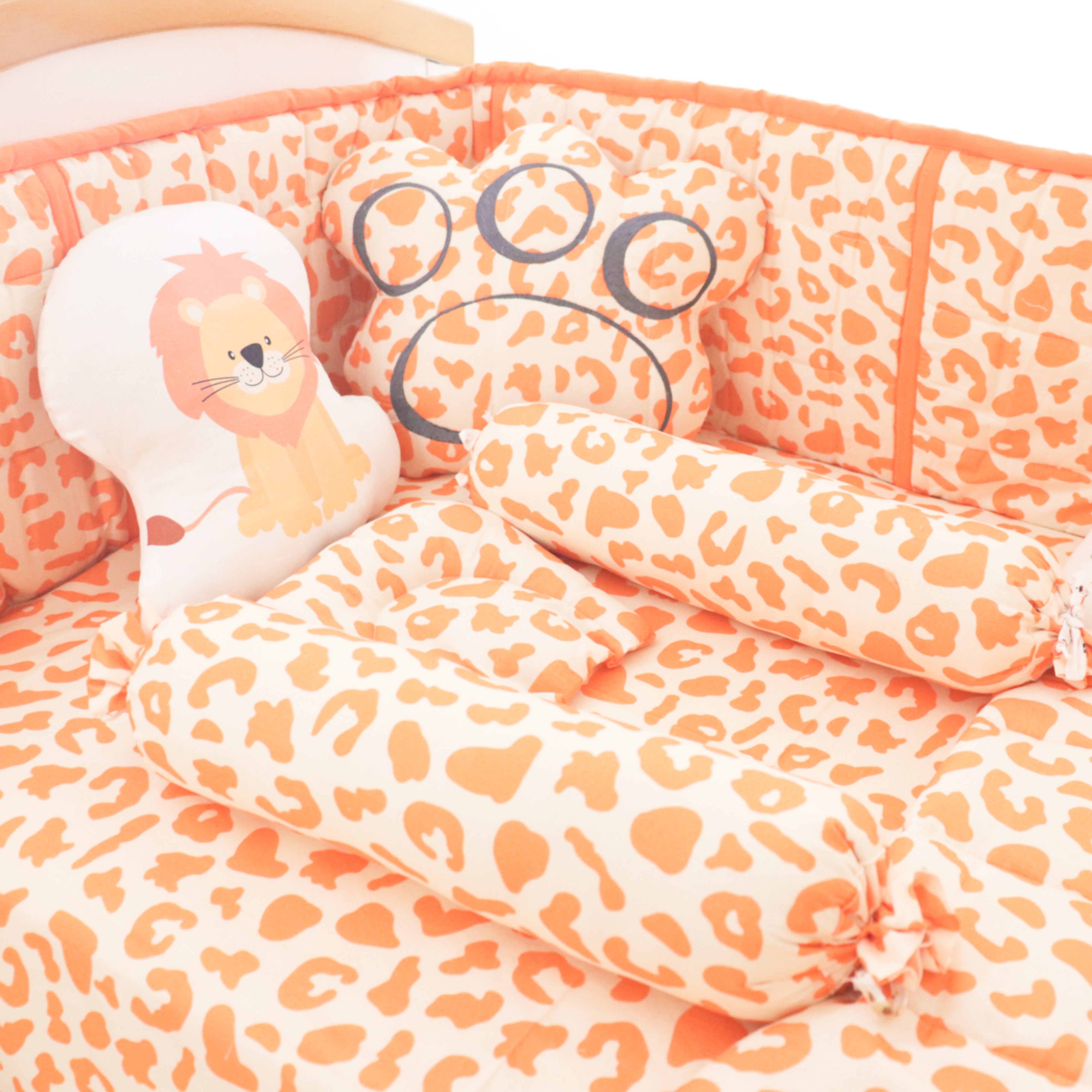 Yellow Doodle Cushion - Lion - Laadlee