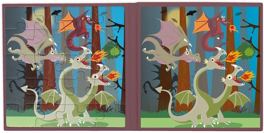 Scratch Europe Magnetic Puzzle Book To Go - Dragons - Laadlee