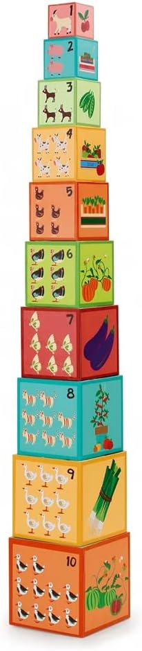 Scratch Europe Animals Of The World 10 Pcs Stacking Tower - Jumbo - Laadlee