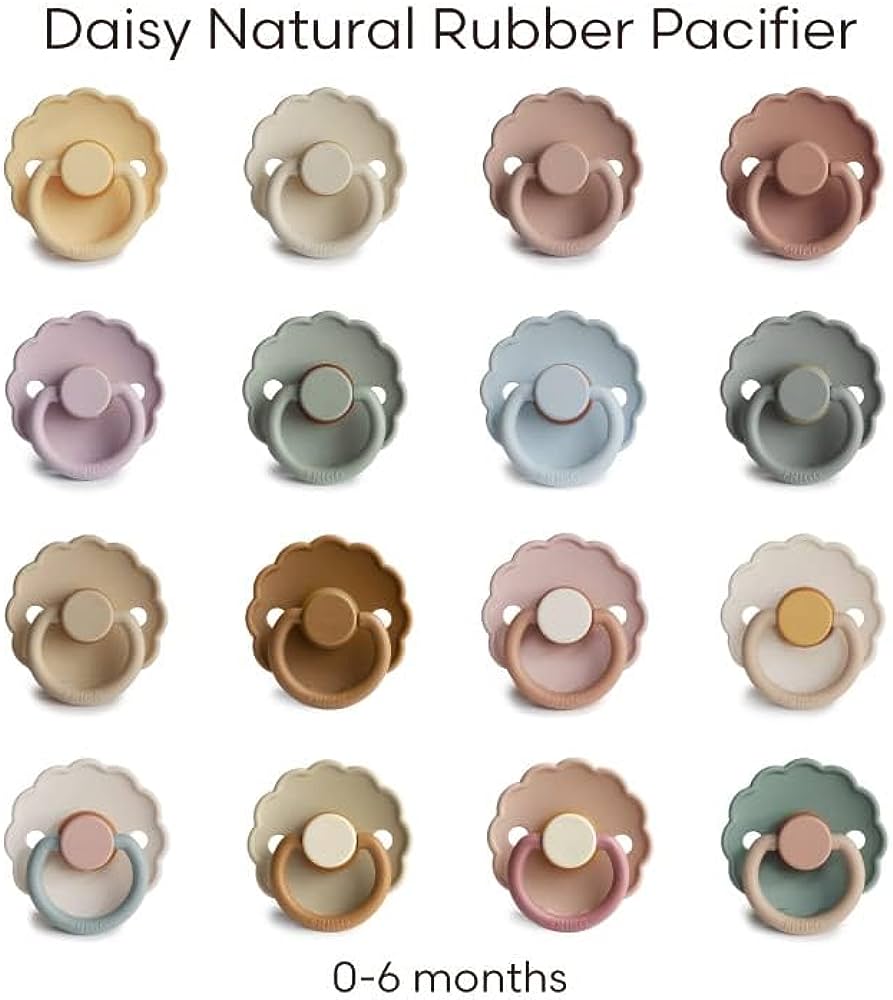Frigg Daisy Latex Baby Pacifier 6M-18M, 1Pack, Sage - Size 2 - Laadlee