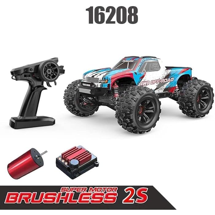 MJX Remote Control  2.4Ghz Brushless Hobby Grade Truck - Blue - Laadlee