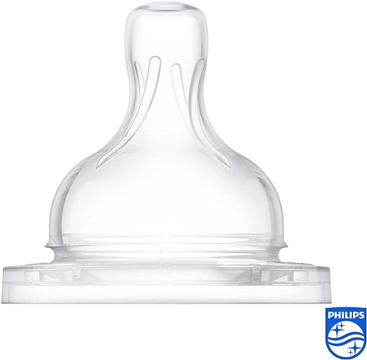 Philip Avent Anti Colic Teat Fast Flow, 4 Holes Normal (Pack of 2) - Laadlee