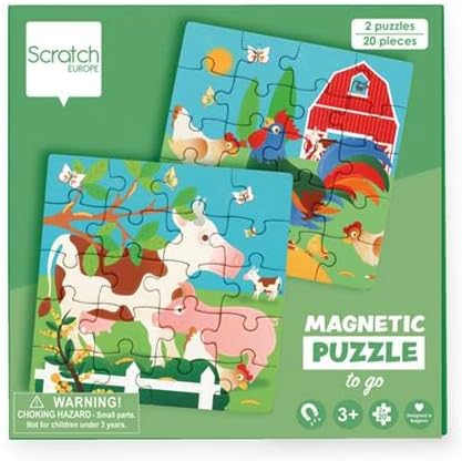 Scratch Europe Magnetic Puzzle Book To Go - Farm - Laadlee
