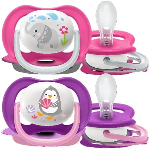 Philips Avent Ultra Air Freeflow Soother Silicone Animals Mixed (6M - 18M) (Pack of 2) - Laadlee