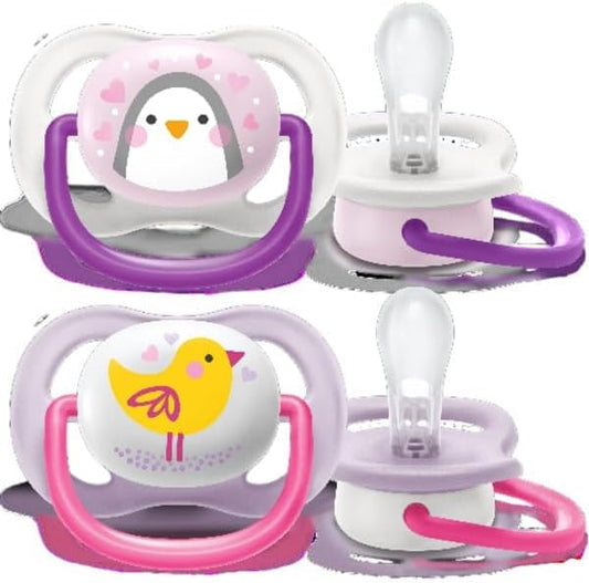Philips Avent Ultra Air Freeflow Soother Silicone Animals Mixed (0M - 6M) (Pack of 2) - Laadlee