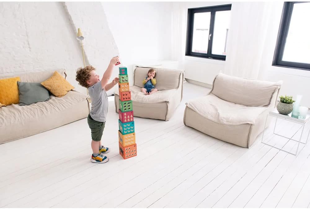 Scratch Europe Animals Of The World 10 Pcs Stacking Tower - Jumbo - Laadlee