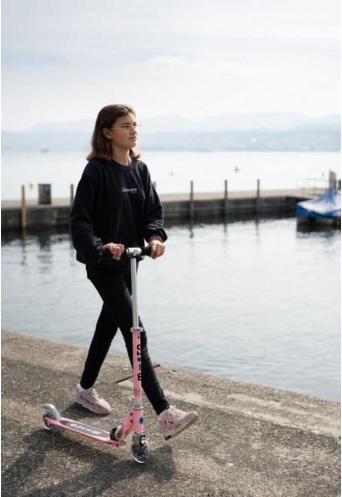 Micro Sprite Scooter WIth LED Wheels - Neon Rose - Laadlee