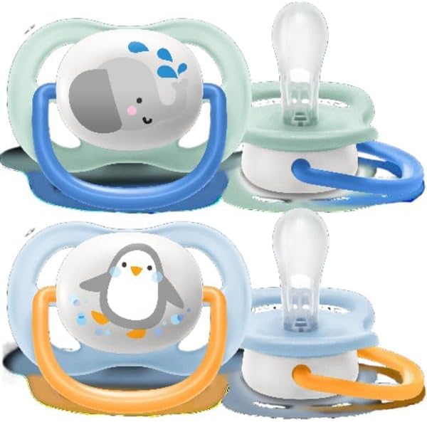 Philips Avent Ultra Air Freeflow Soother Silicone Animals Mixed (0M - 6M) (Pack of 2) - Laadlee