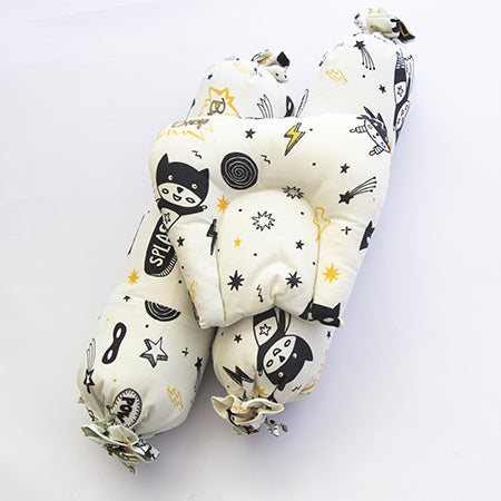 Yellow Doodle Cot Bedsheet Set - Superbaby - Laadlee