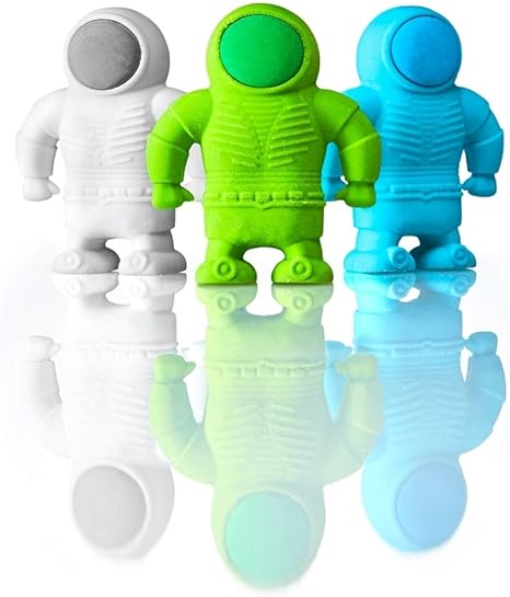 OOLY Astronaut Erasers - Set of 3 - Laadlee