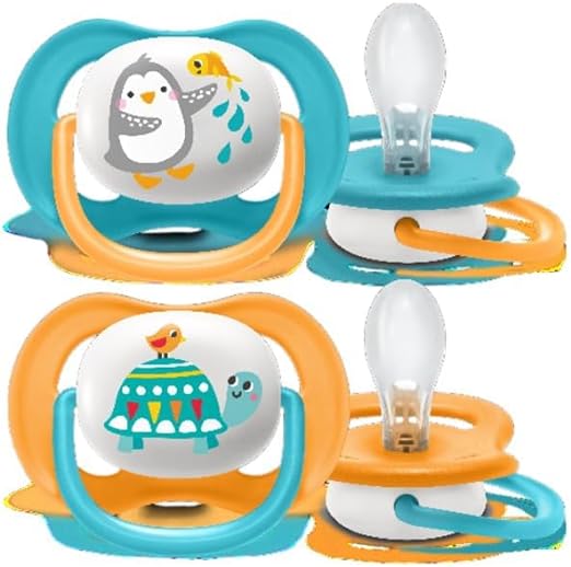 Philips Avent Ultra Air Freeflow Soother Silicone Animals Mixed (6M - 18M) (Pack of 2) - Laadlee