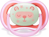 Philips Avent Silicone Ultra Air Soother Nighttime (6M - 18M)- Pack of 2 - Laadlee