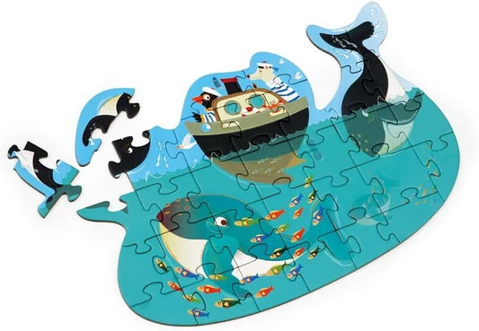 Scratch Europe Whales Contour Puzzle - 31Pcs - Laadlee