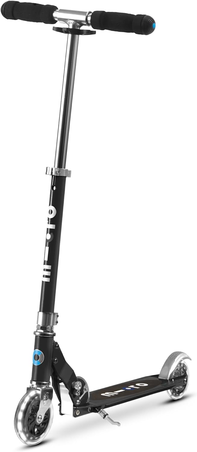 Micro Sprite Scooter with LED Wheels - Black - Laadlee