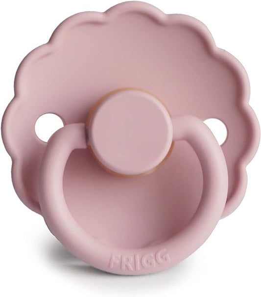 Frigg Daisy Latex Baby Pacifier 6M-18M, 1Pack, Baby Pink - Size 2 - Laadlee