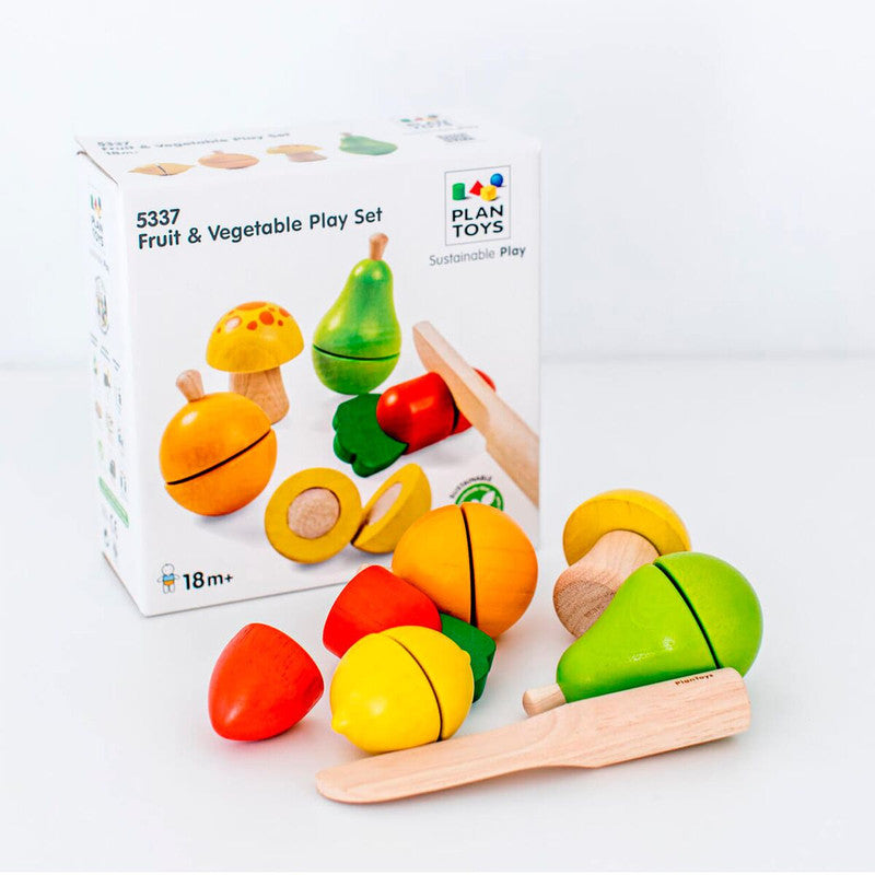 PlanToys Fruit & Vegetable Play Set - Laadlee