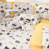 Yellow Doodle Cushion - Flash - Laadlee