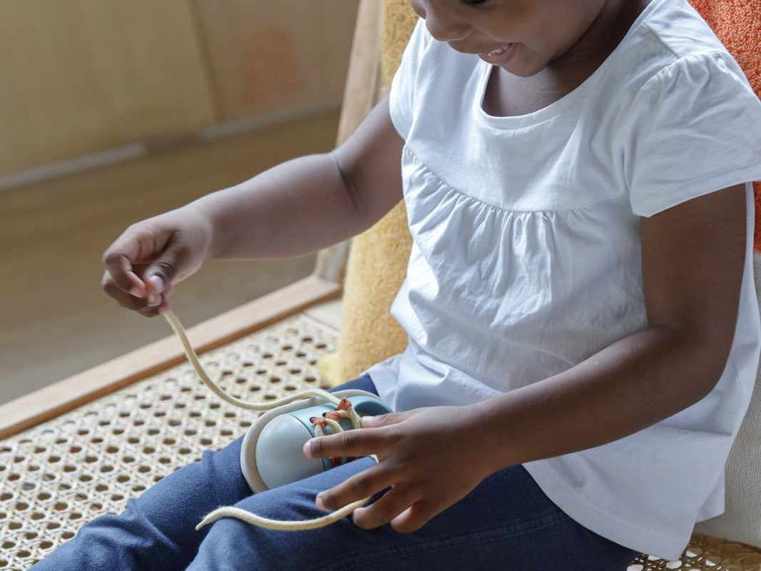 PlanToys Tie-Up Shoe - Orchard - Laadlee