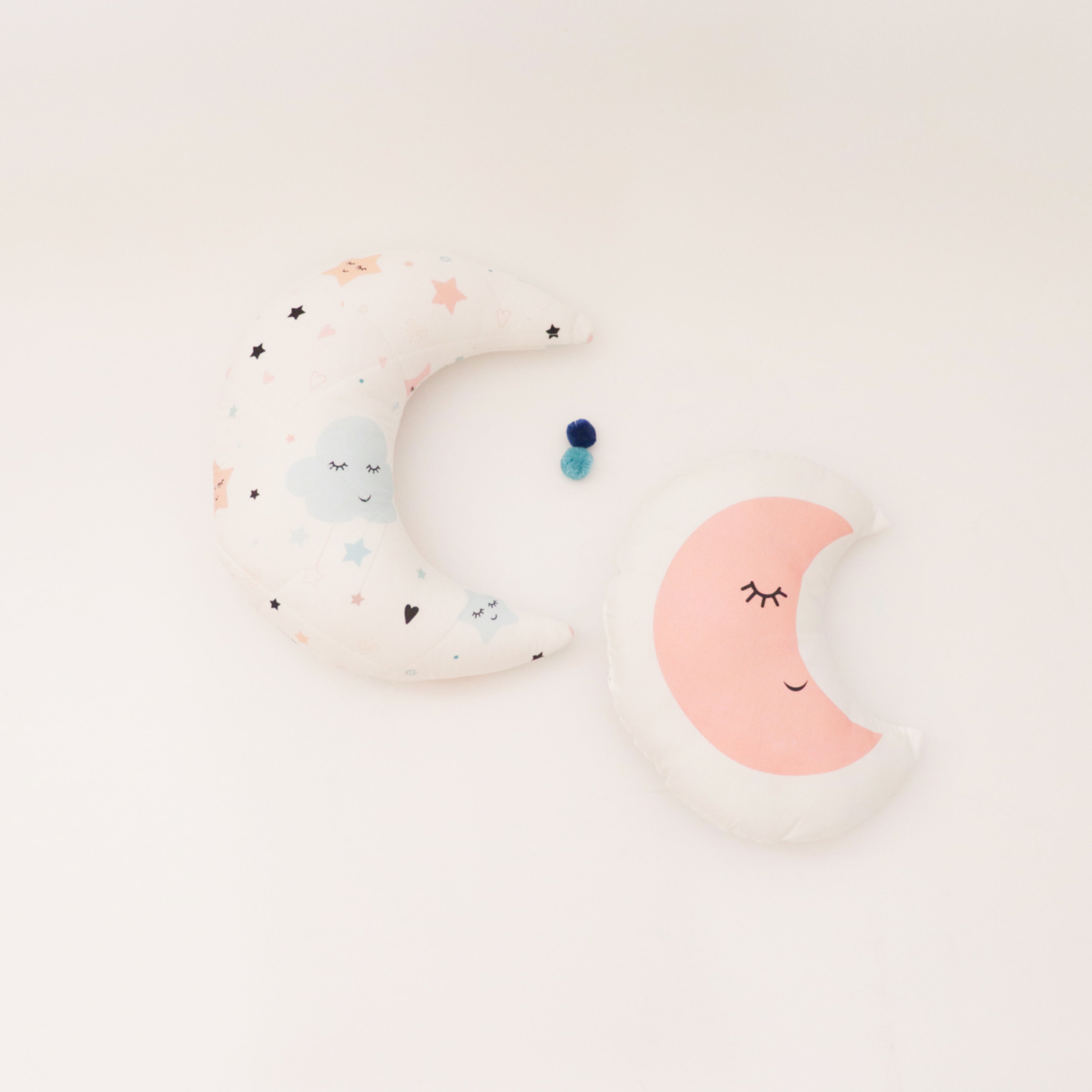 Yellow Doodle Cushion - Moon - Laadlee