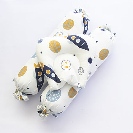 Yellow Doodle Cot Bedsheet Set - Child Of The Universe - Laadlee