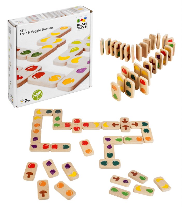 PlanToys Fruit&Veggie Domino (Gradient) - Laadlee