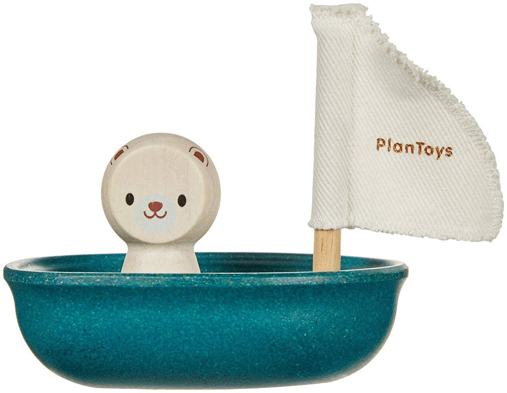 PlanToys Sailing Boat - Polar Bear - Laadlee