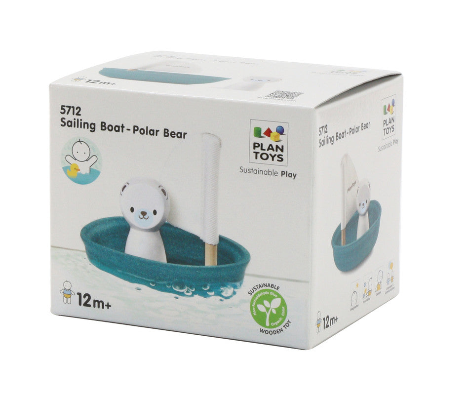 PlanToys Sailing Boat - Polar Bear - Laadlee