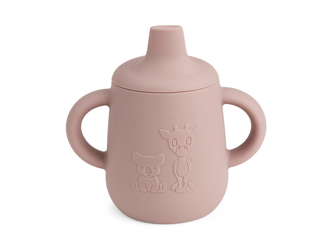 Nuuroo Aiko Silicone Cup with Sippy Lid - Woodrose - Laadlee
