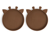Nuuroo Akila Silicone Plate 2-pack Giraffe - Acorn - Laadlee