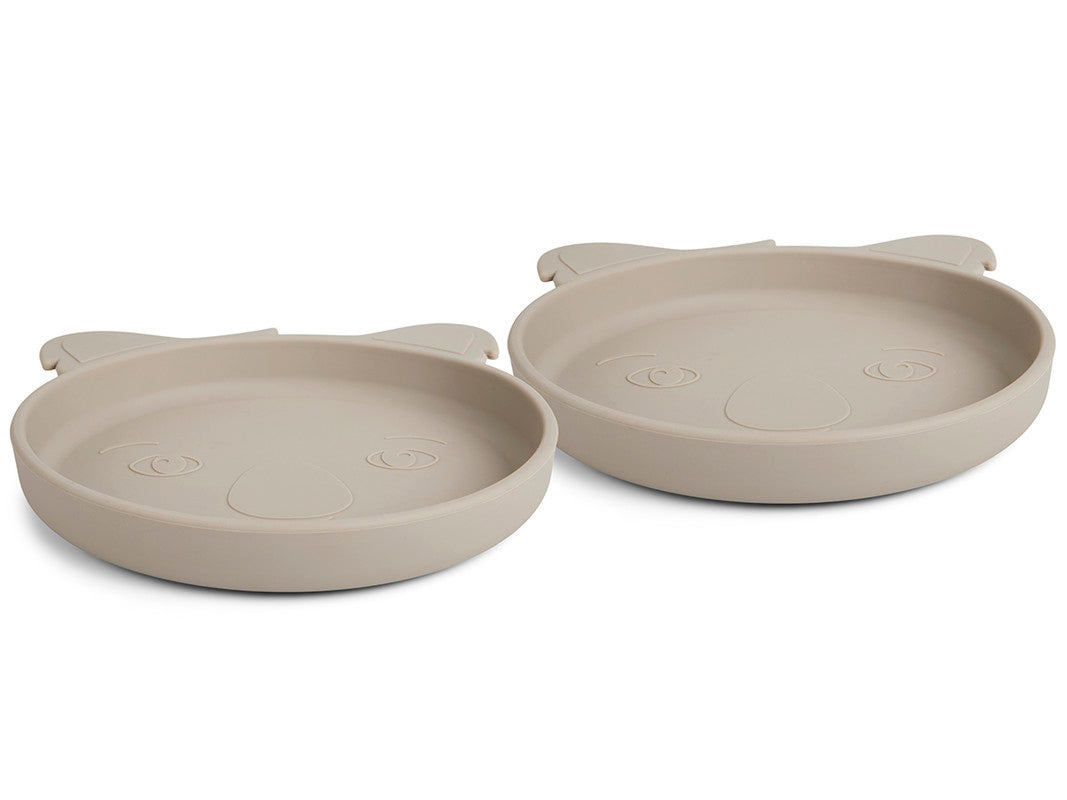 Nuuroo Akila Silicone Plate 2-pack Koala - Cobblestone - Laadlee
