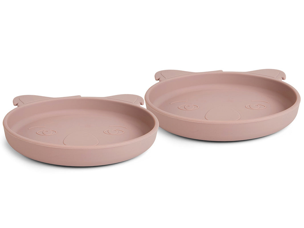 Nuuroo Akila Silicone Plate 2-pack Koala - Woodrose - Laadlee