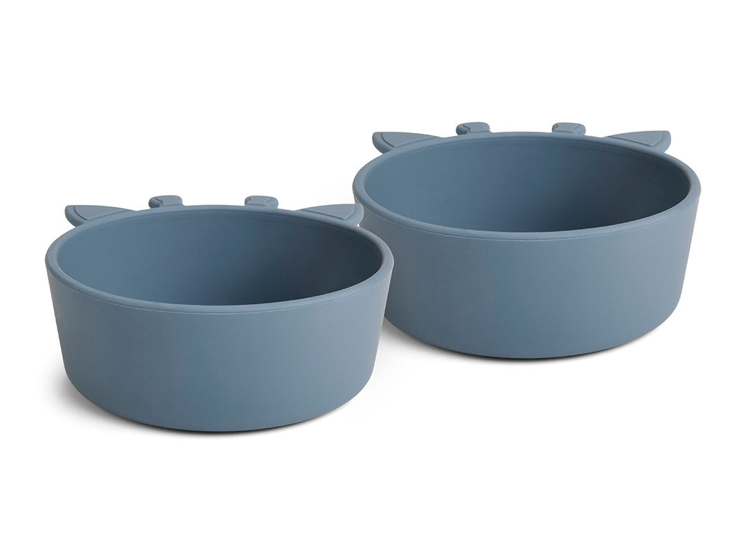 Nuuroo Alex Silicone Deep Plate 2-pack Giraffe - Bering Sea - Laadlee