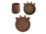 Nuuroo Judi Silicone Dinner Set 3-pack Giraffe - Acorn - Laadlee