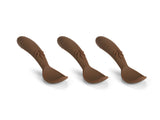 Nuuroo Ella Silicone Spoon 3-pack - Acorn - Laadlee