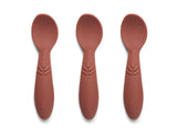 Nuuroo Ella Silicone Spoon 3-pack - Mahogany - Laadlee