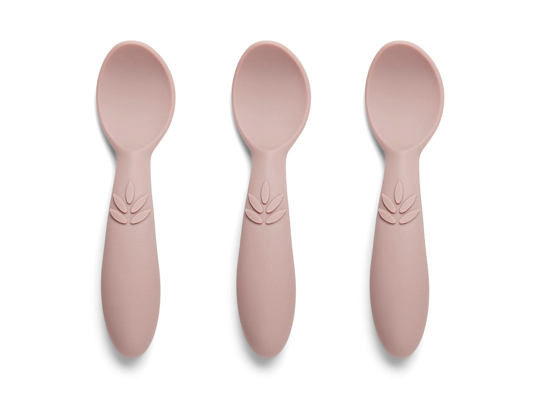 Nuuroo Ella Silicone Spoon 3-pack - Woodrose - Laadlee