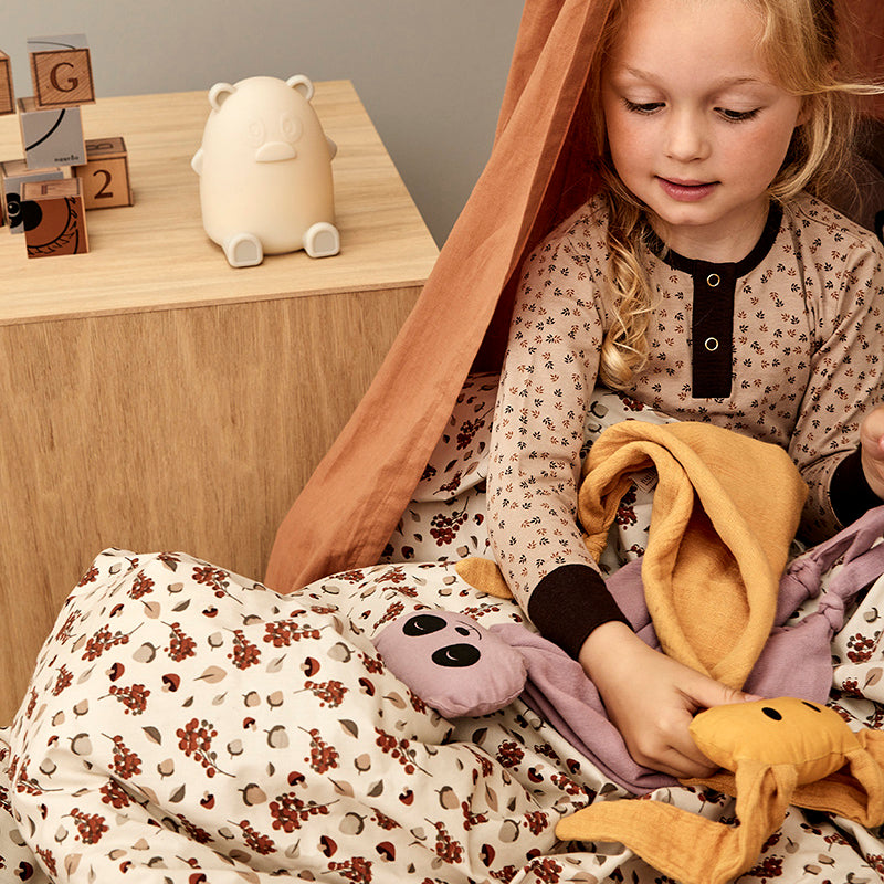 Nuuroo Ella Silicone Lamp Panda - Lunar Rock - Laadlee