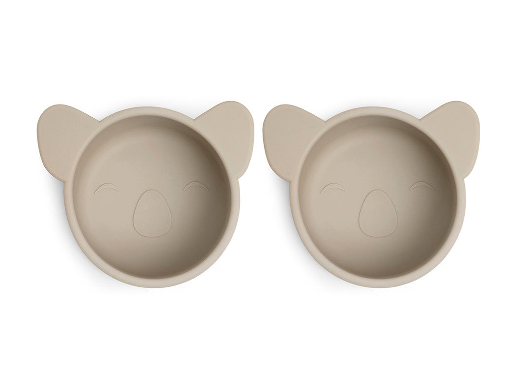 Nuuroo Rosa Silicone Snack Box Small 2-pack Koala - Cobblestone - Laadlee