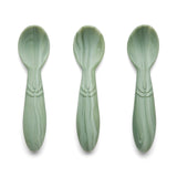 Nuuroo Ella Silicone Spoon 3-pack - Light Green Mix - Laadlee